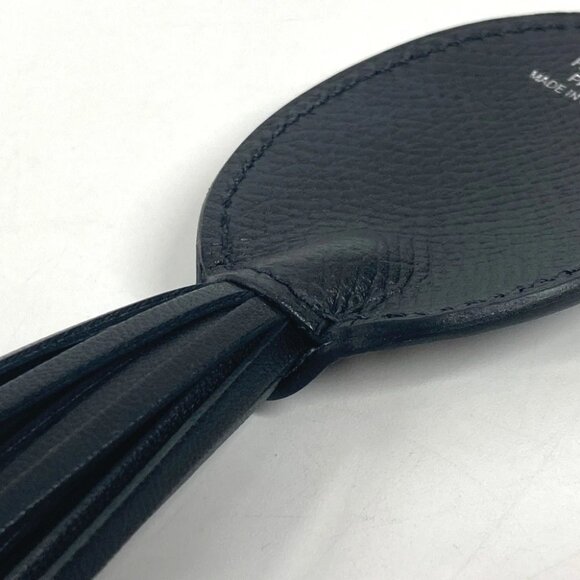 HERMES Poulpe Charm Bag Charm Key Ring Key Holder Leather Black Unused - Picture 4 of 13